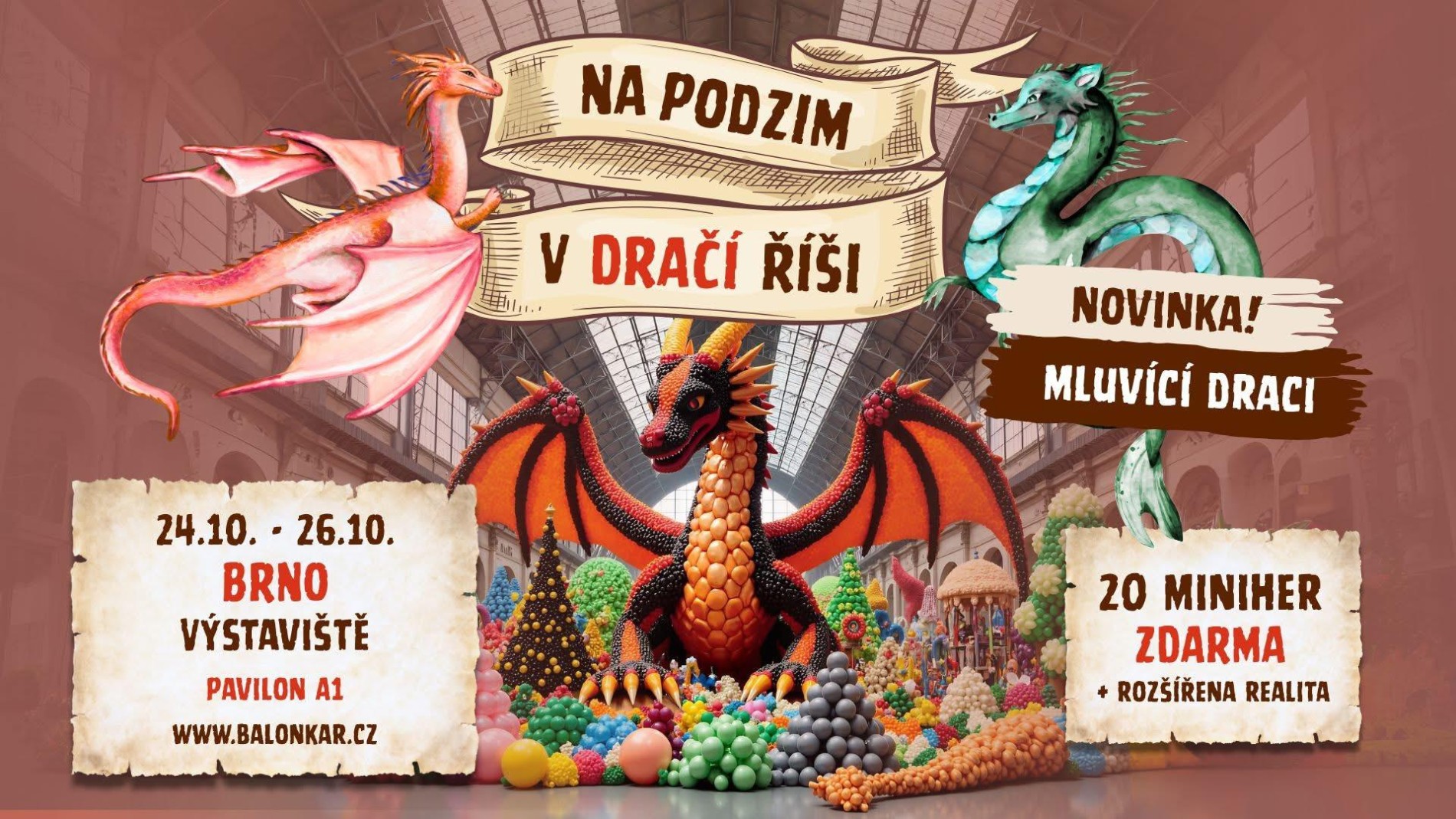 Balónková výstava - Dračí říše Brno