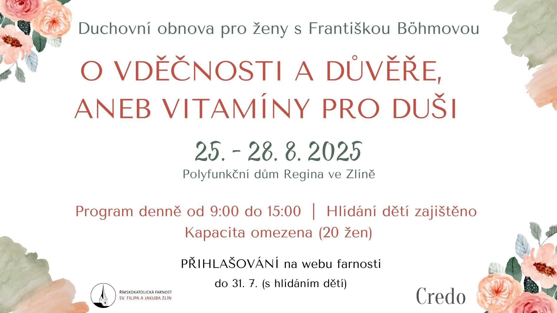 Duchovní obnova pro ženy : O vděčnosti a důvěře - aneb vitamíny pro duši 
