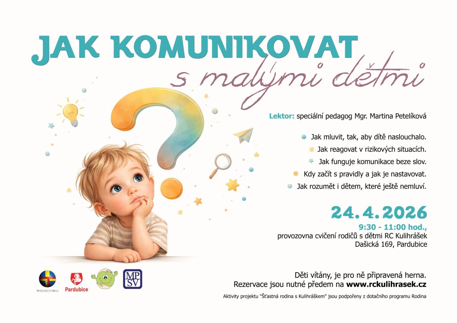 seminář JAK KOMUNIKOVAT S MALÝMI DĚTMI