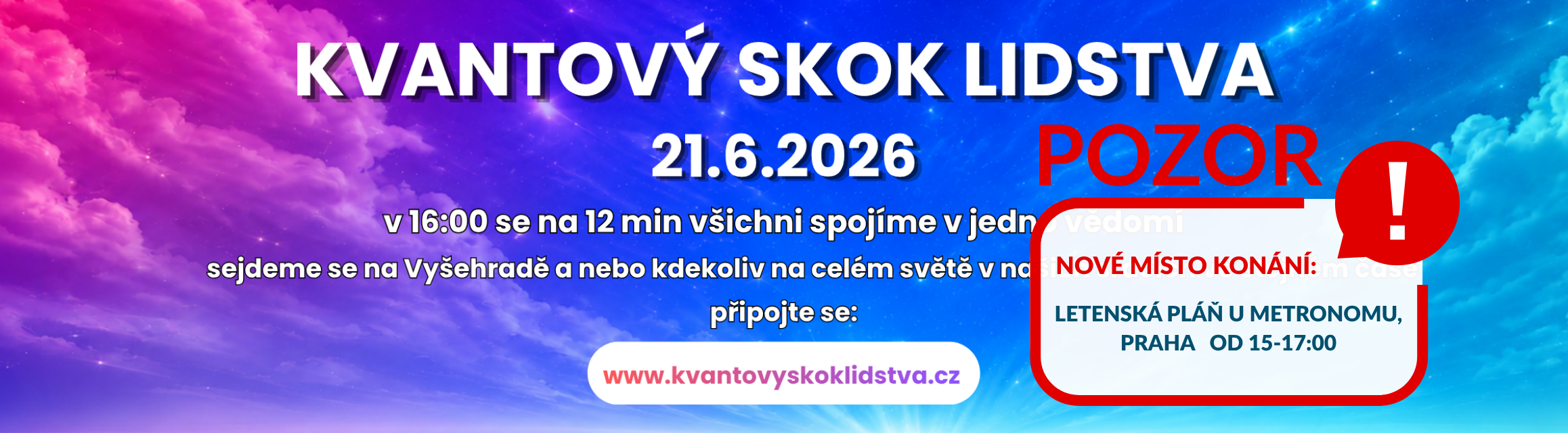 KVANTOVÝ SKOK LIDSTVA - Změna místa konání!