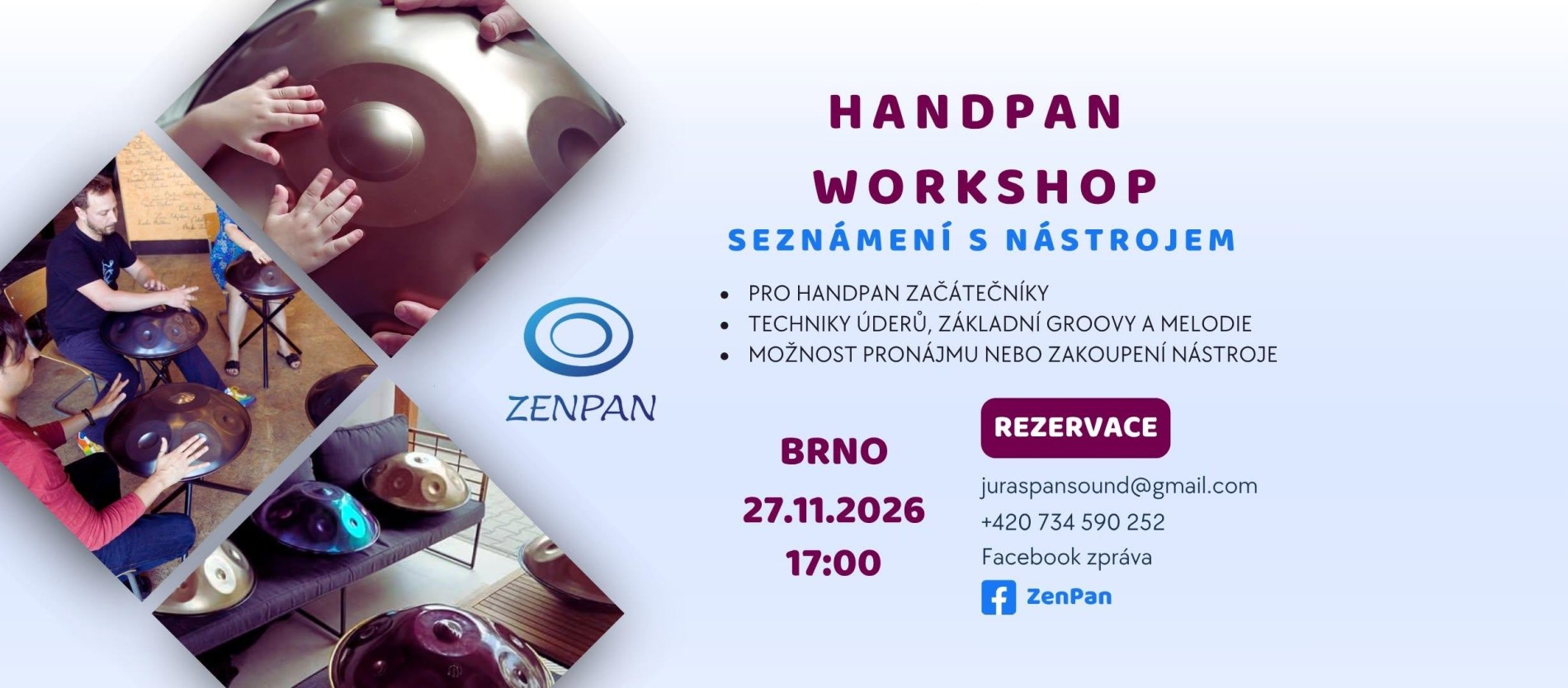 Handpan workshop v MOCUP. STUDIO - Seznámení s nástrojem