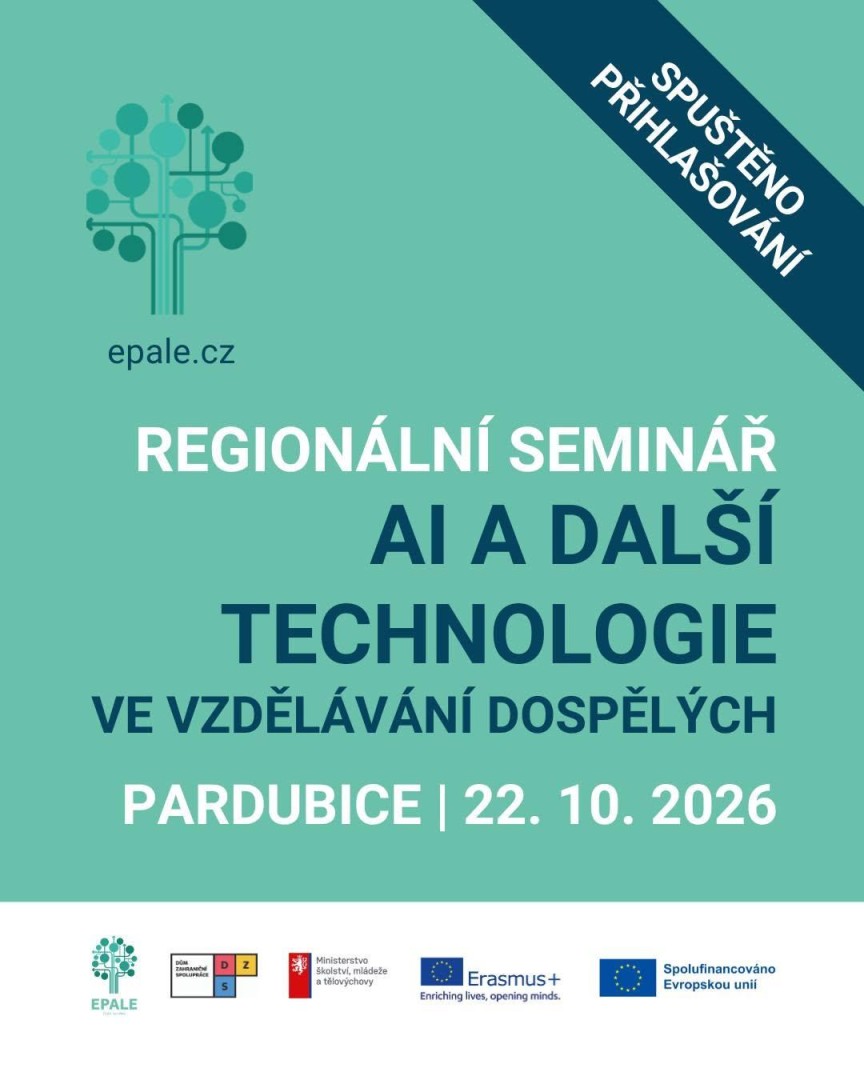 Regionální seminář EPALE Pardubice - AI a další technologie ve vzdělávání dospělých