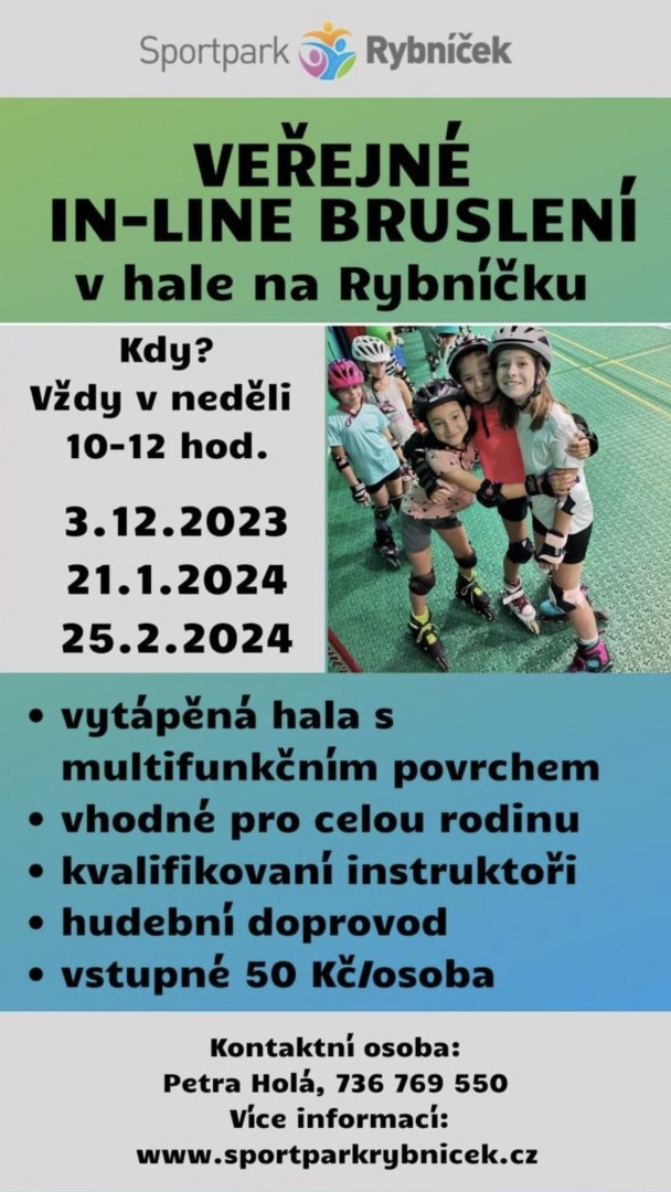 Veřejné in-line bruslení na Rybníčku 