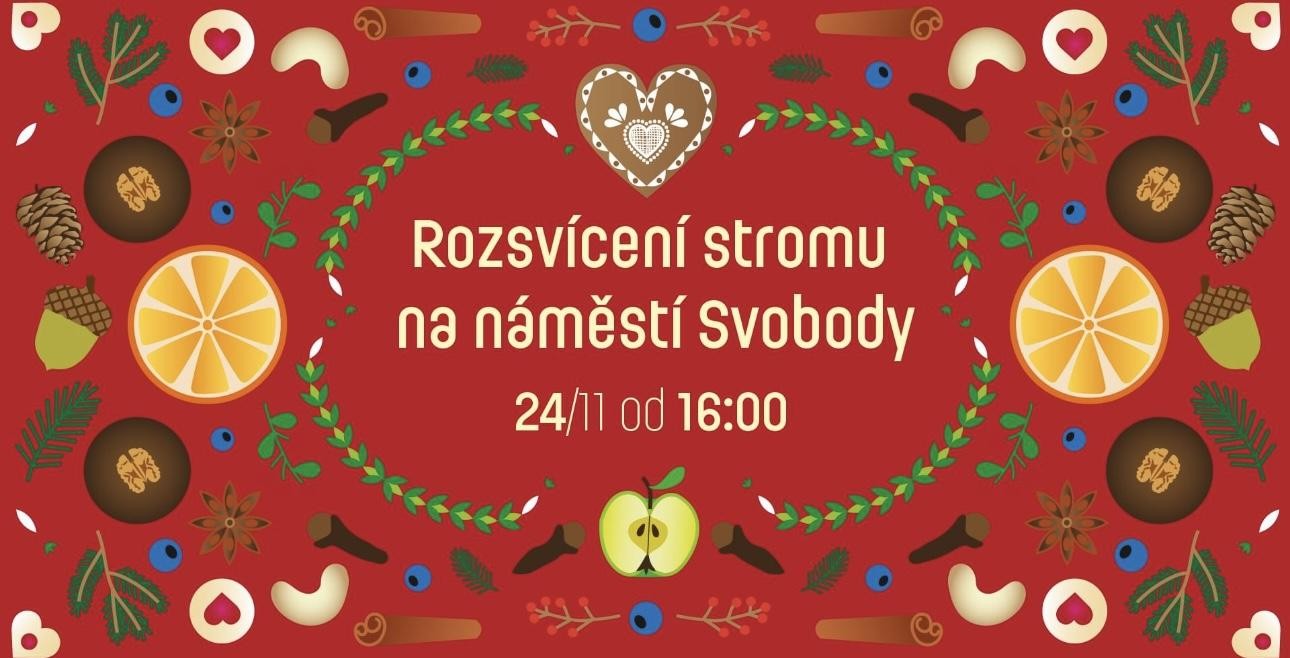 Rozsvěcováni vánočního stromu na náměstí Svobody